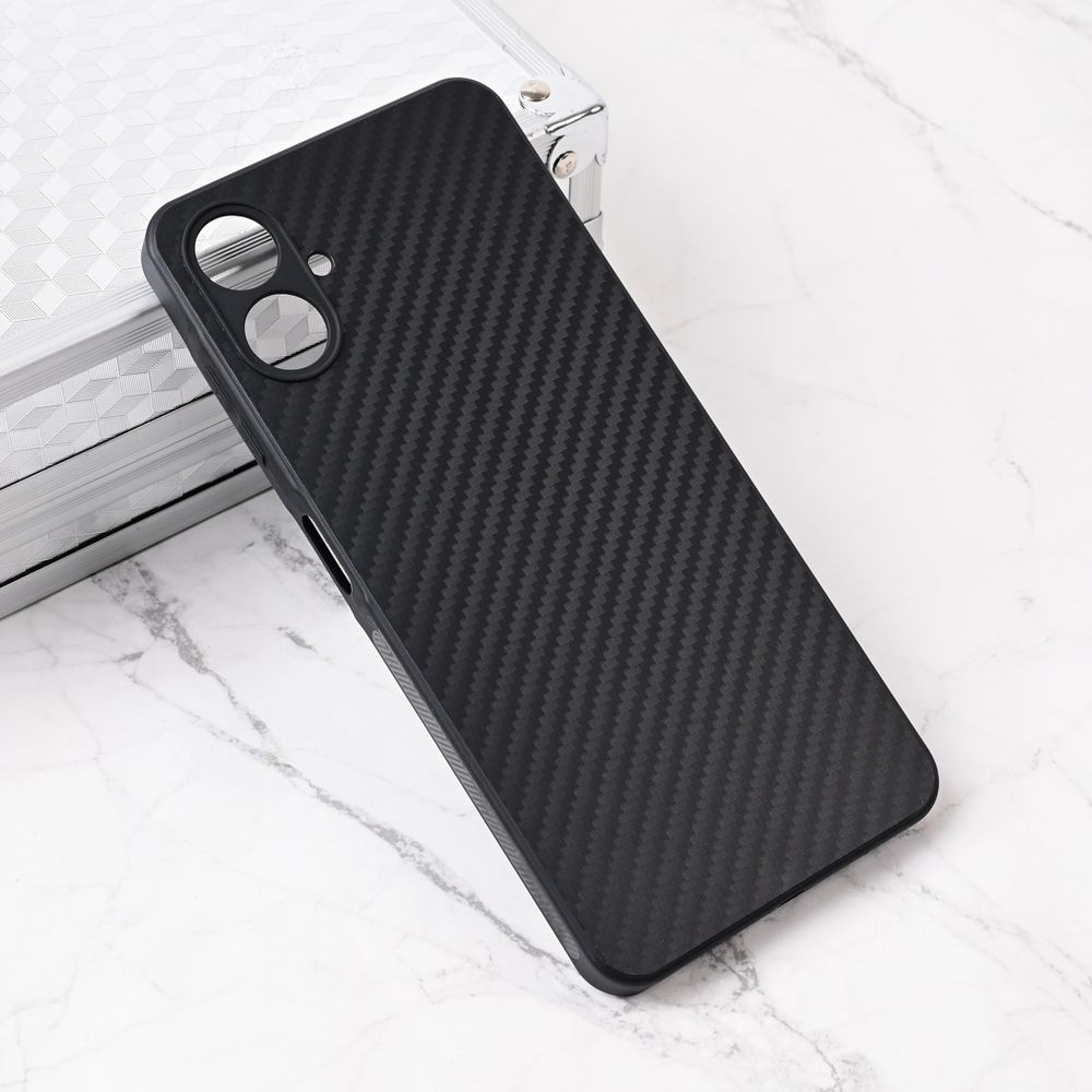 Maska za Samsung Galaxy A06 — Carbon fiber, crna