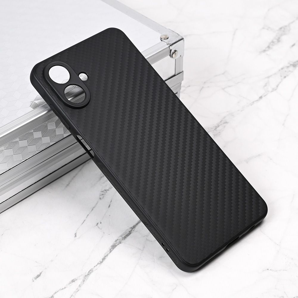 Maska za Samsung Galaxy A07 — Carbon fiber, crna