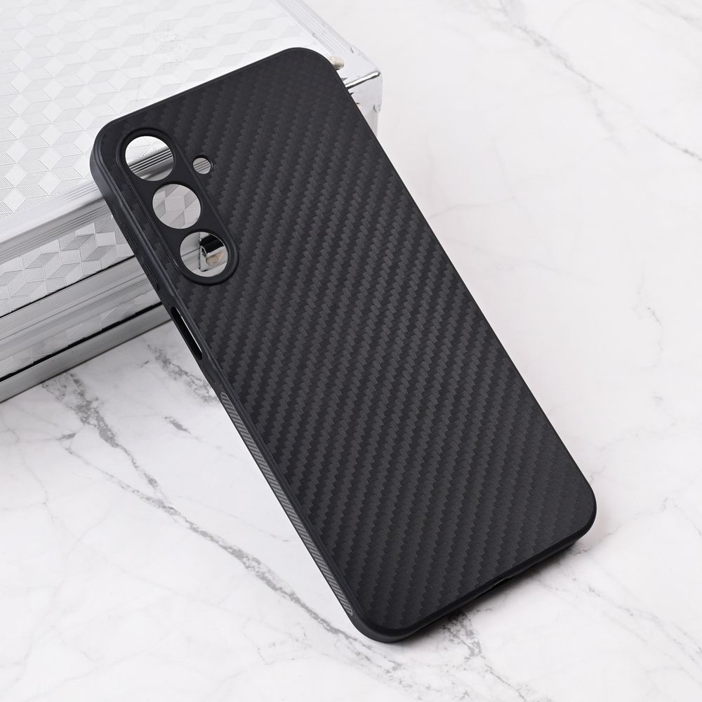Maska za Samsung Galaxy A16 4G — Carbon fiber, crna