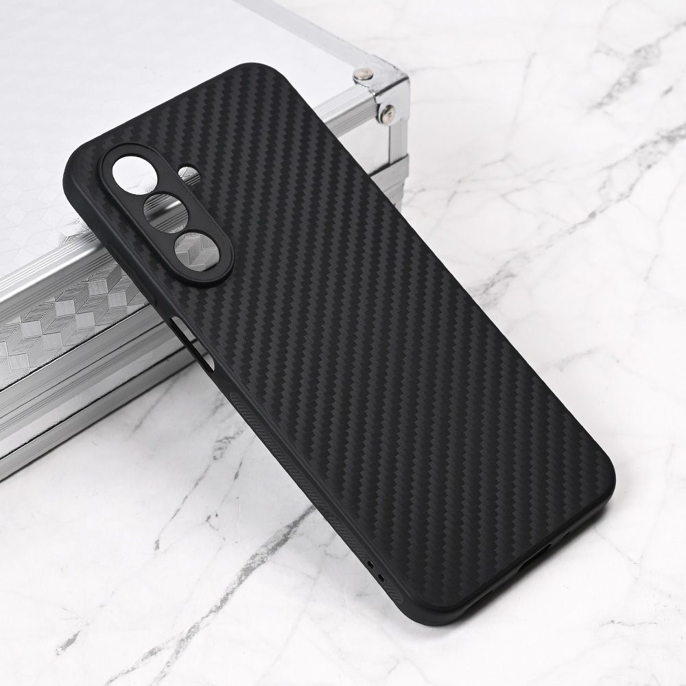 Maska za Samsung Galaxy A17 4G — Carbon fiber, crna