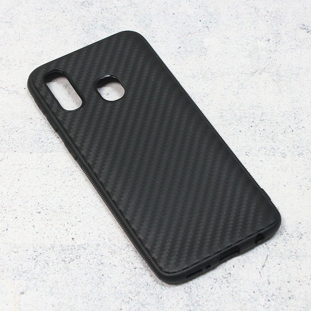 Maska za Samsung Galaxy A40 — Carbon fiber, crna