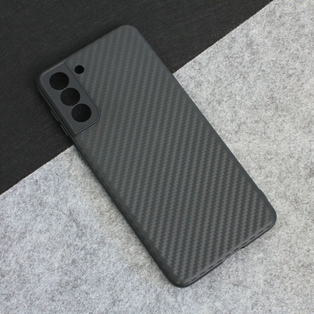Maska za Samsung Galaxy S21 Plus — Carbon fiber, crna