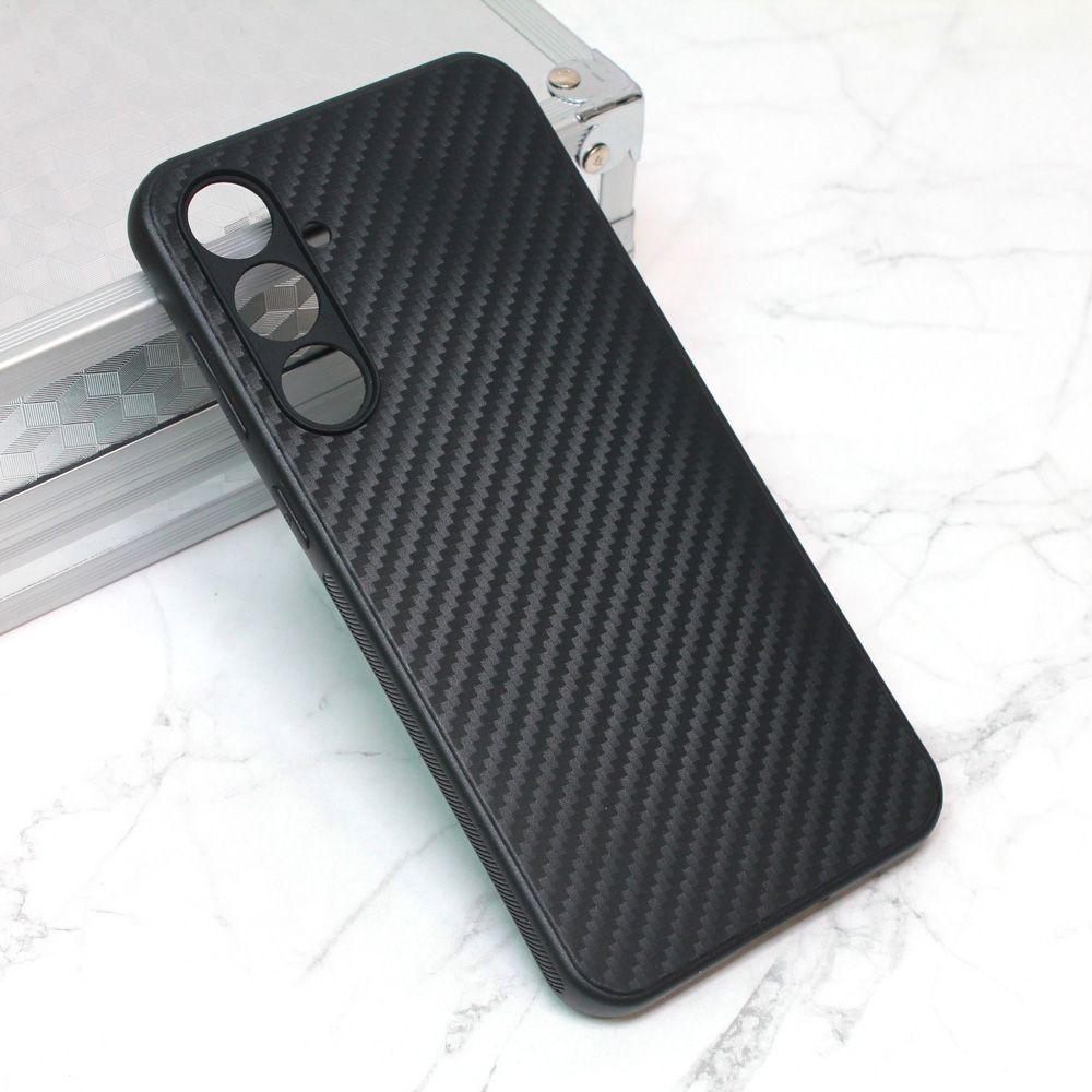 Maska za Samsung Galaxy S23 FE — Carbon fiber, crna