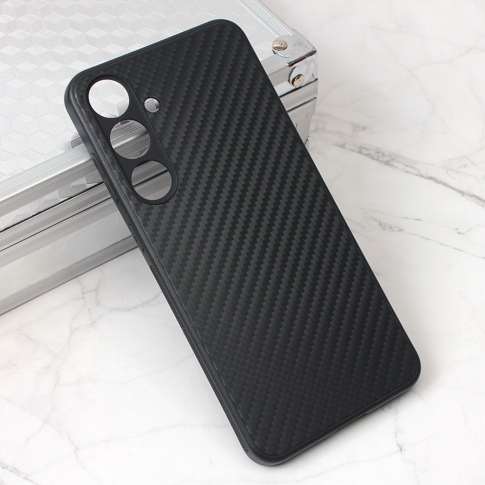 Maska za Samsung Galaxy S24 FE — Carbon fiber, crna