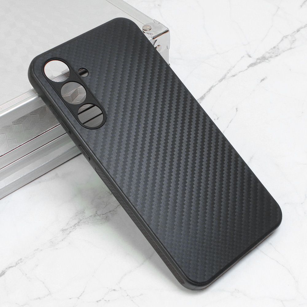Maska za Samsung Galaxy S25 FE — Carbon fiber, crna
