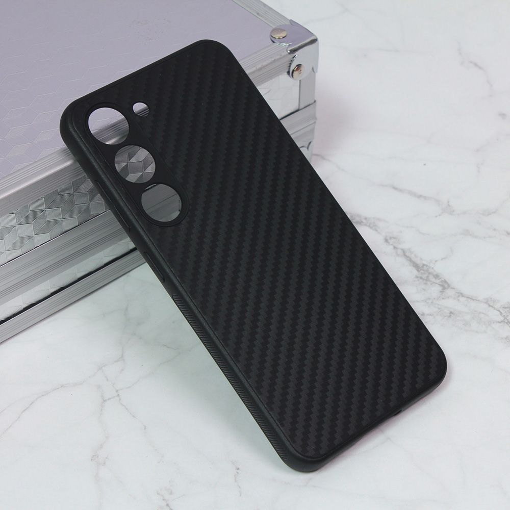Maska za Samsung Galaxy S23 — Carbon fiber, crna