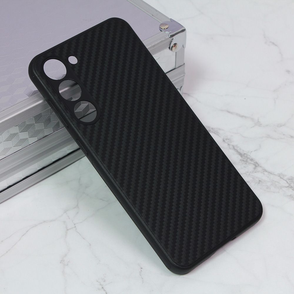 Maska za Samsung Galaxy S23 Plus — Carbon fiber, crna