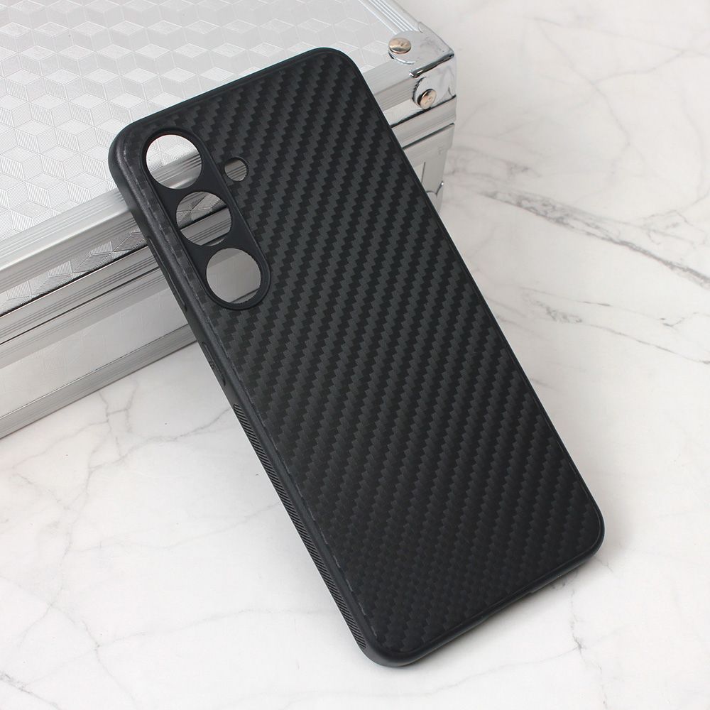 Maska za Samsung Galaxy S24 — Carbon fiber, crna