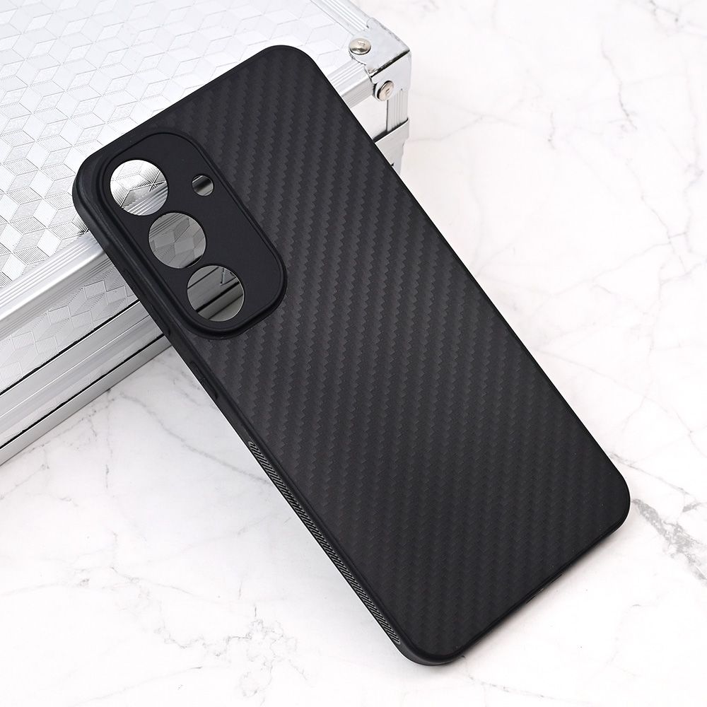 Maska za Samsung Galaxy S25 Plus — Carbon fiber, crna