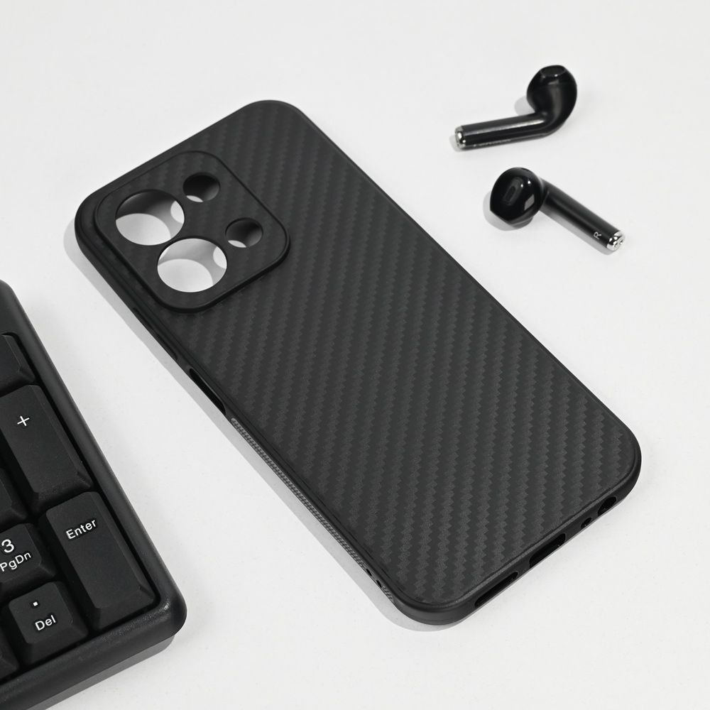 Maska za Xiaomi Redmi 15C — Carbon fiber, crna