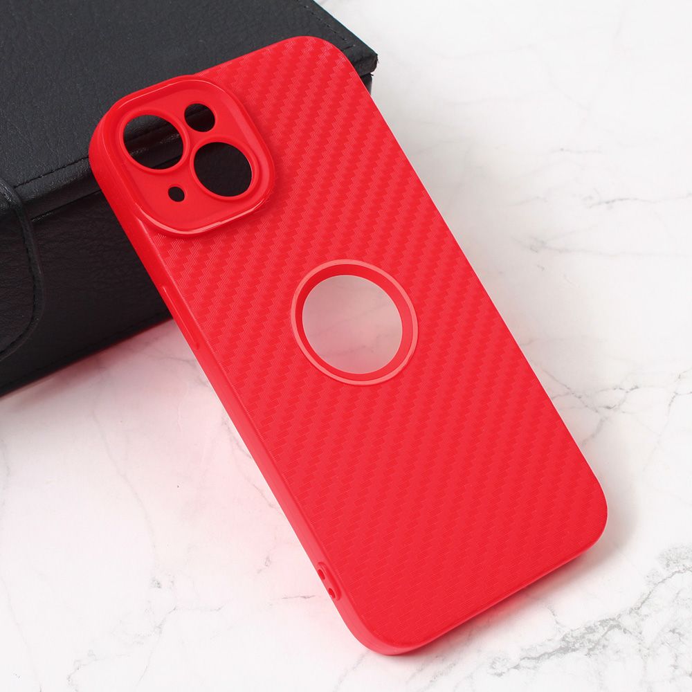 Maska za Apple iPhone 14 — Carbon Stripe, crvena