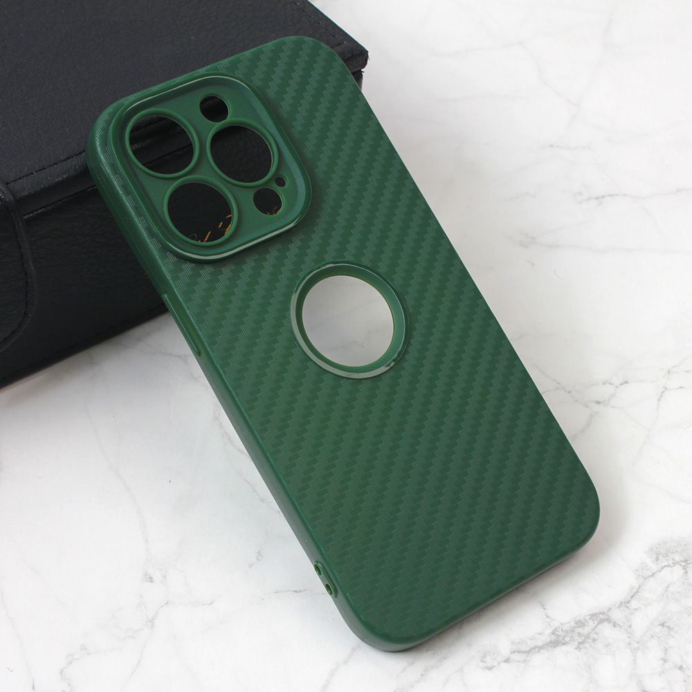 Maska za Apple iPhone 14 Pro — Carbon Stripe, zelena