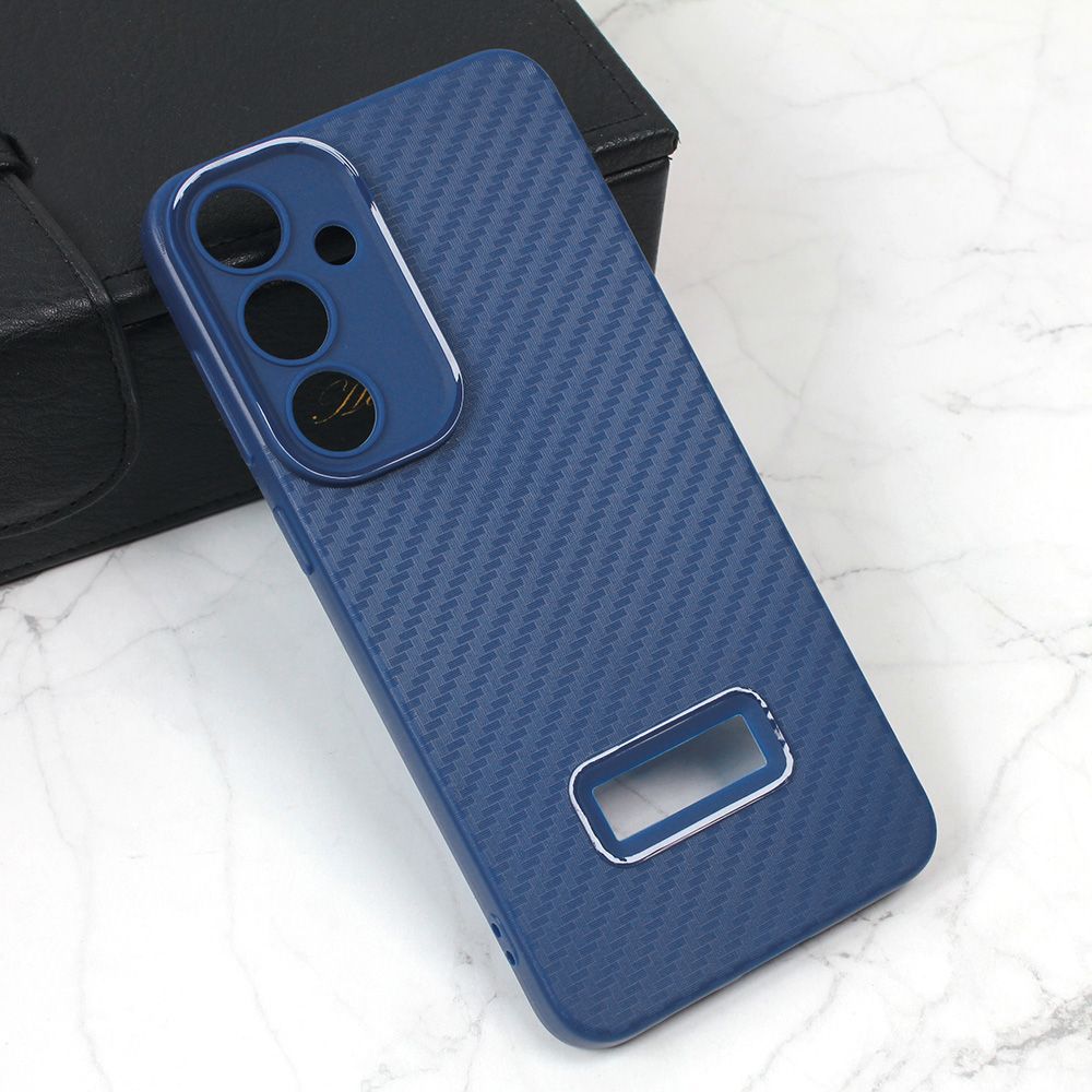 Maska za Samsung Galaxy S24 Plus — Carbon Stripe, plava