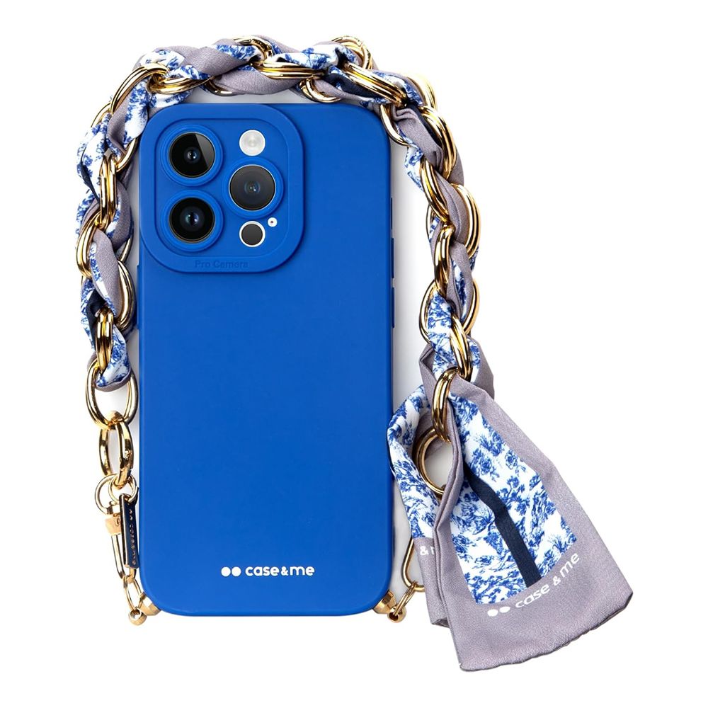 Maska za Apple iPhone 14 Pro Max — Case&ME sa maramom, plava