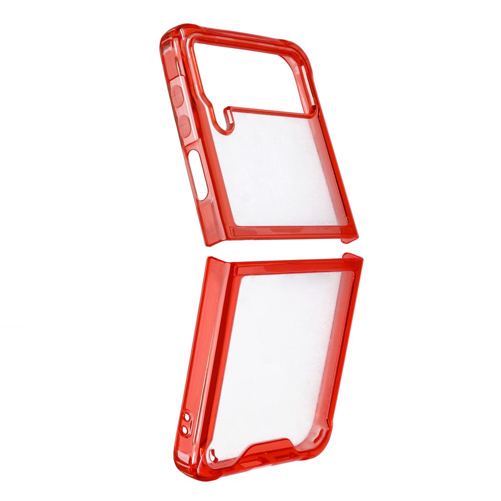 Maska za Samsung Galaxy Z Flip 4 — Clear TPU, crvena