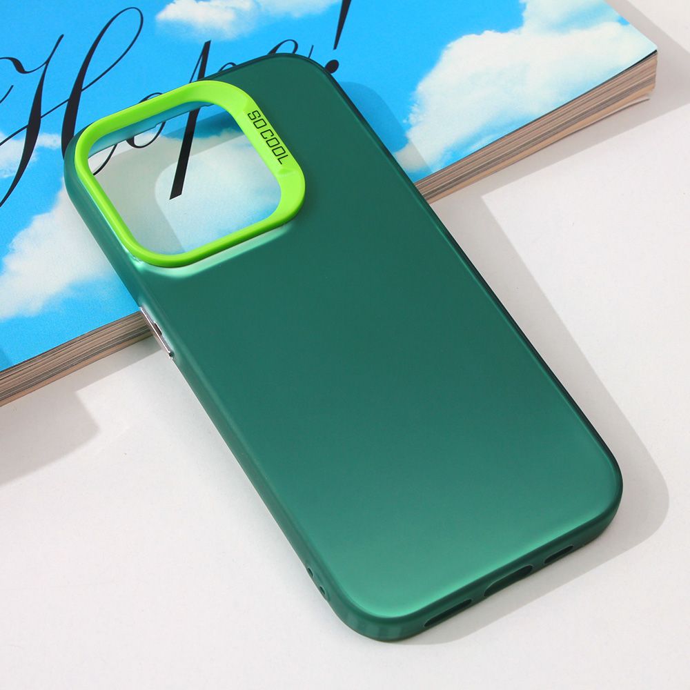 Maska za Apple iPhone 15 Pro — Clear, zelena