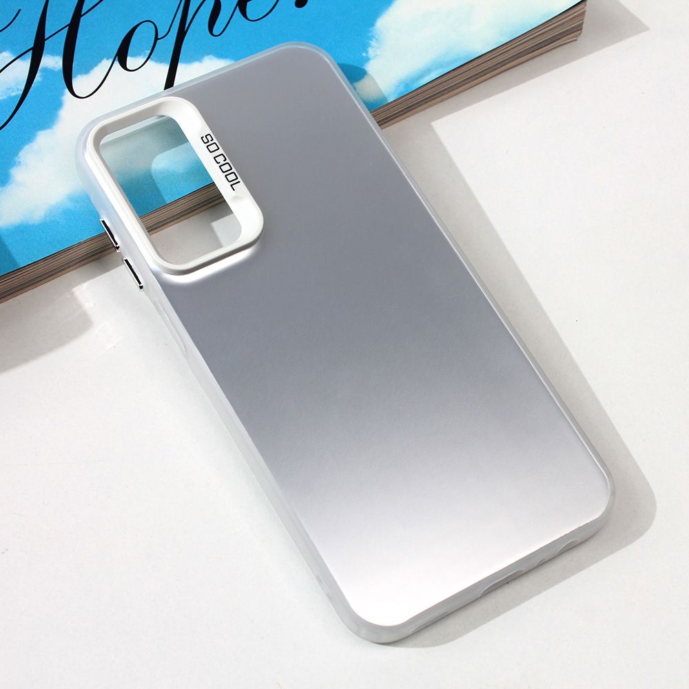 Maska za Samsung Galaxy A15 5G — Clear, srebrna