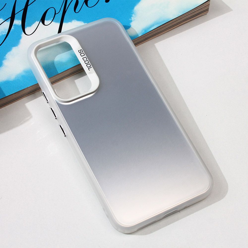 Maska za Samsung Galaxy A54 5G — Clear, srebrna