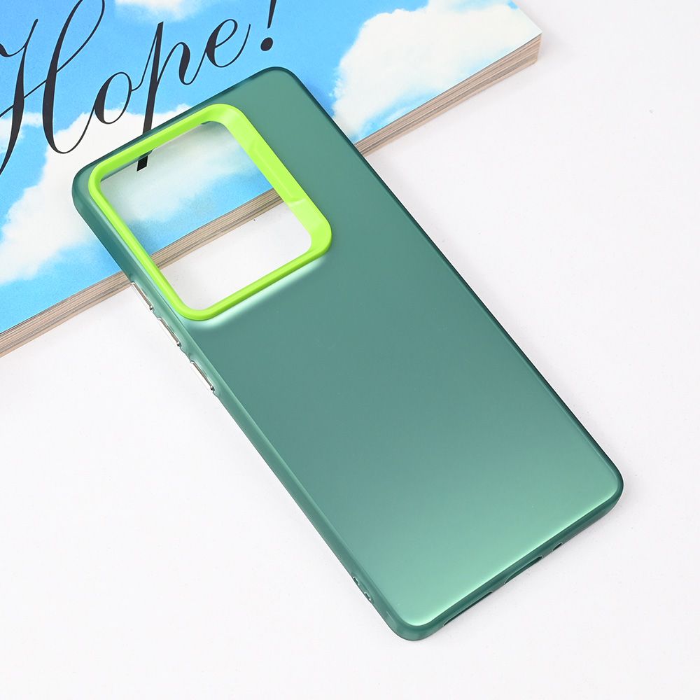 Maska za Xiaomi Redmi Note 14S — Clear, zelena