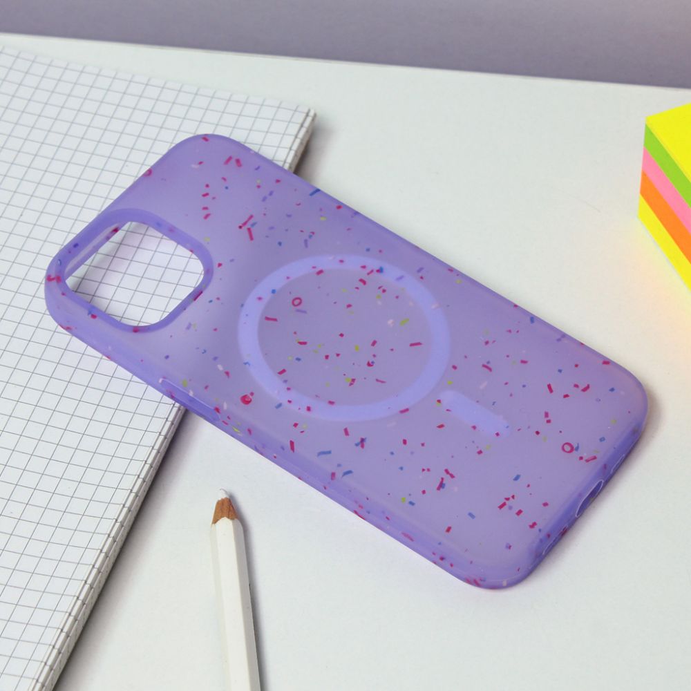 Maska za Apple iPhone 14 — Colorful Magsafe, ljubicasta