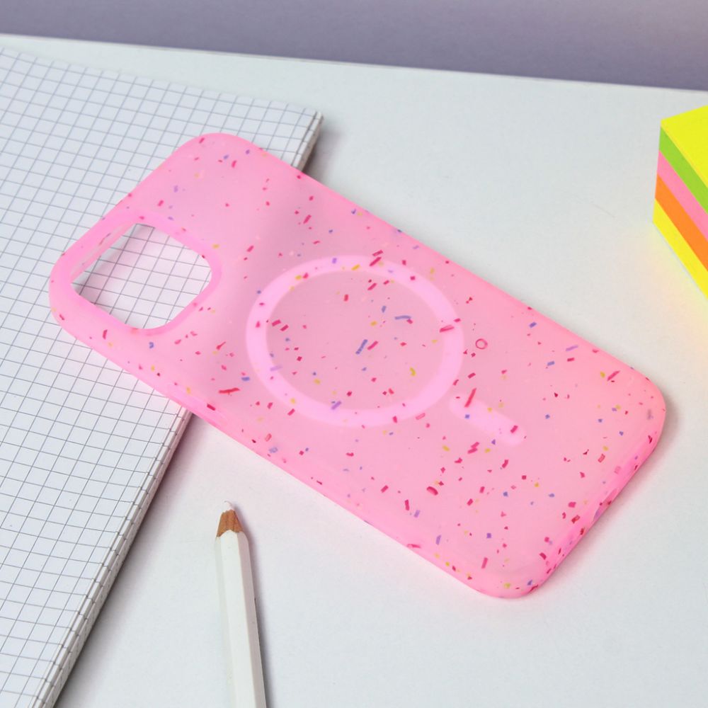 Maska za Apple iPhone 14 — Colorful Magsafe, roze