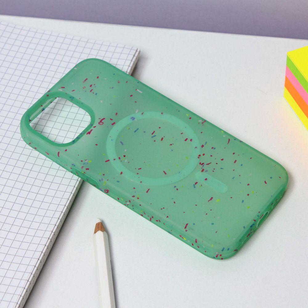 Maska za Apple iPhone 14 — Colorful Magsafe, zelena