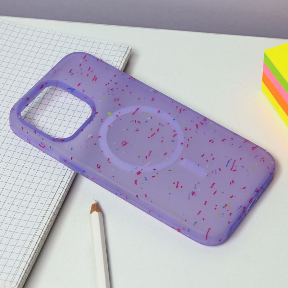 Maska za Apple iPhone 14 Pro Max — Colorful Magsafe, ljubicasta