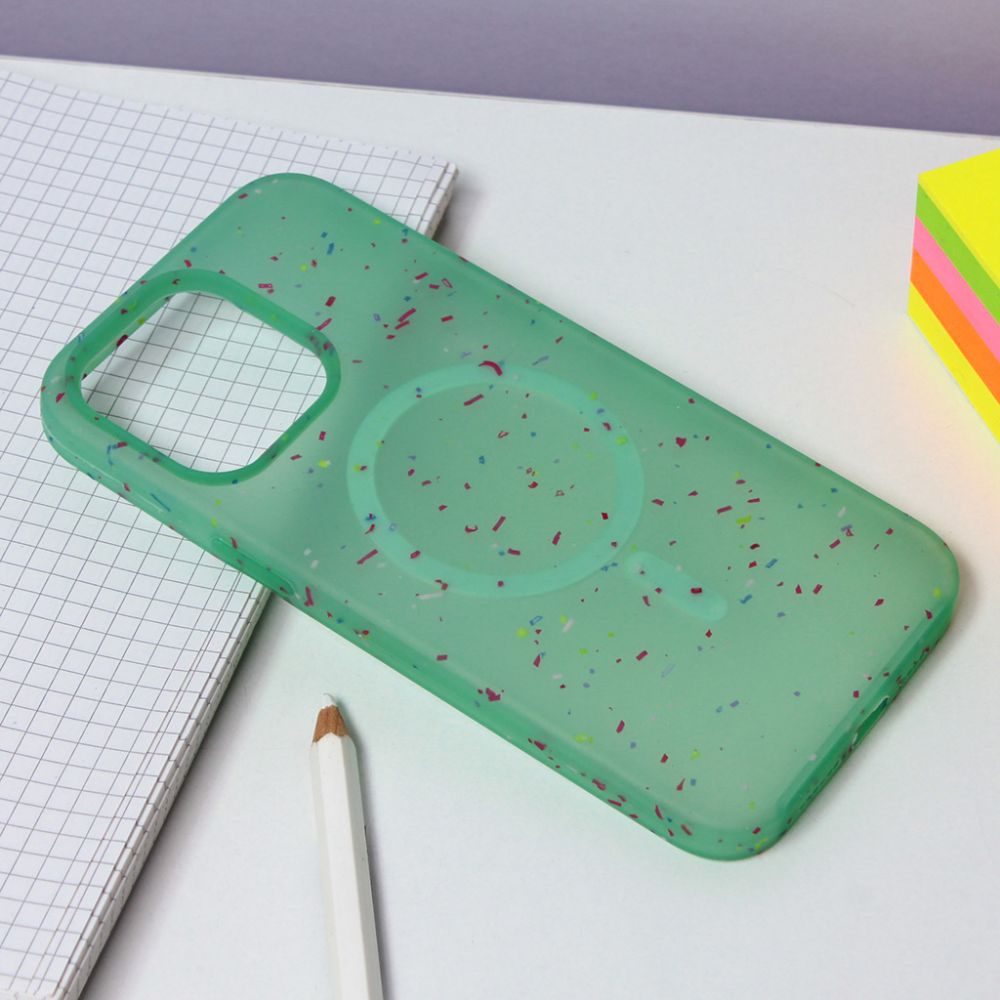 Maska za Apple iPhone 14 Pro Max — Colorful Magsafe, zelena