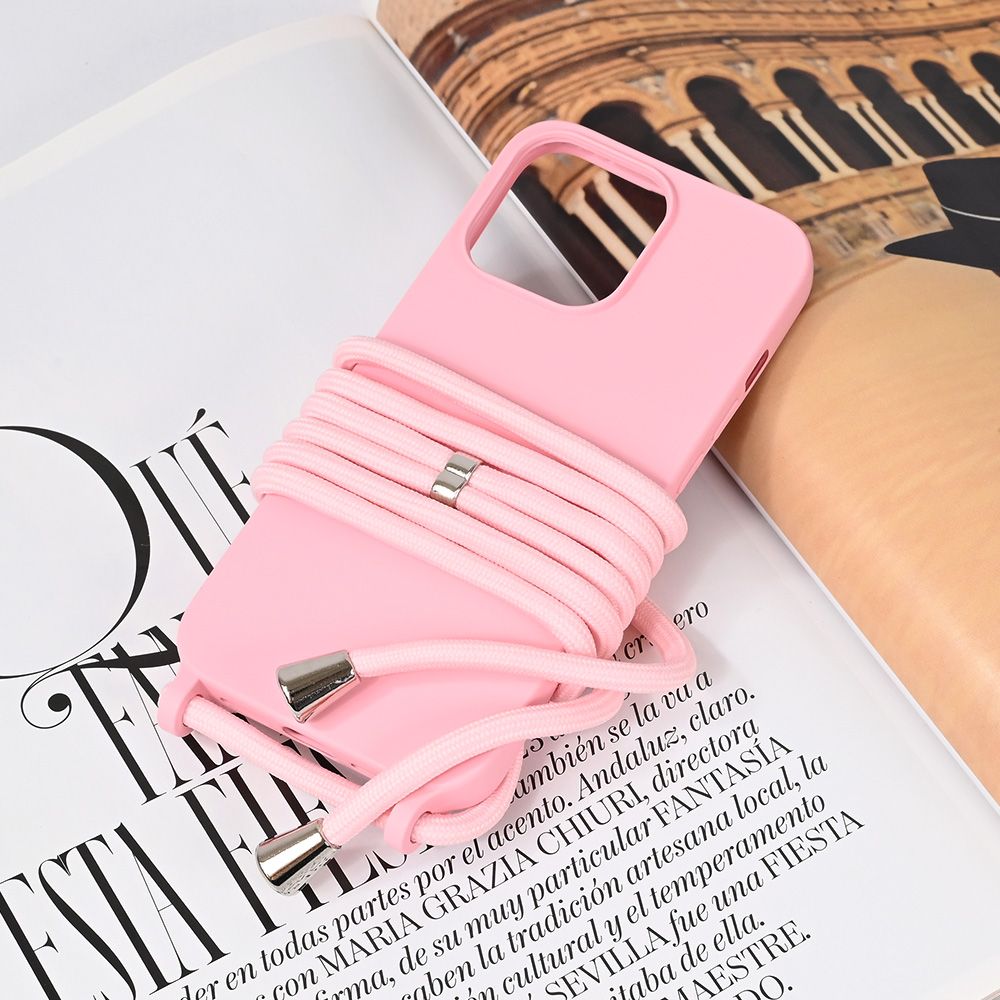 Maska za Apple iPhone 13 Pro — Crossbody, roze