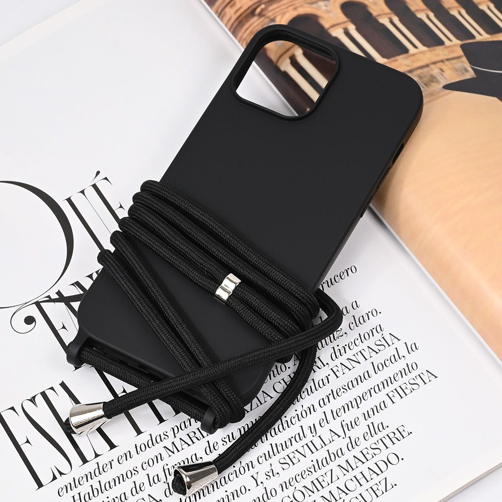 Maska za Apple iPhone 13 Pro Max — Crossbody, crna