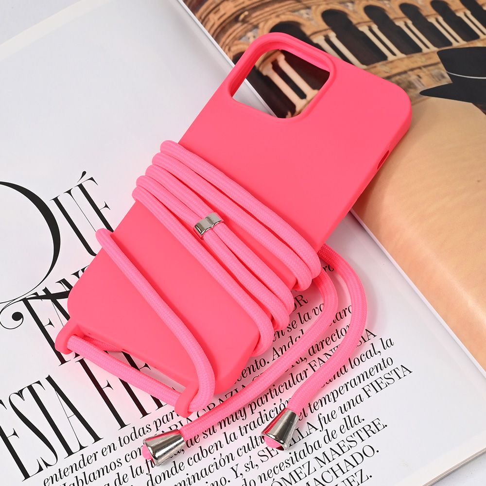 Maska za Apple iPhone 13 Pro Max — Crossbody, pink