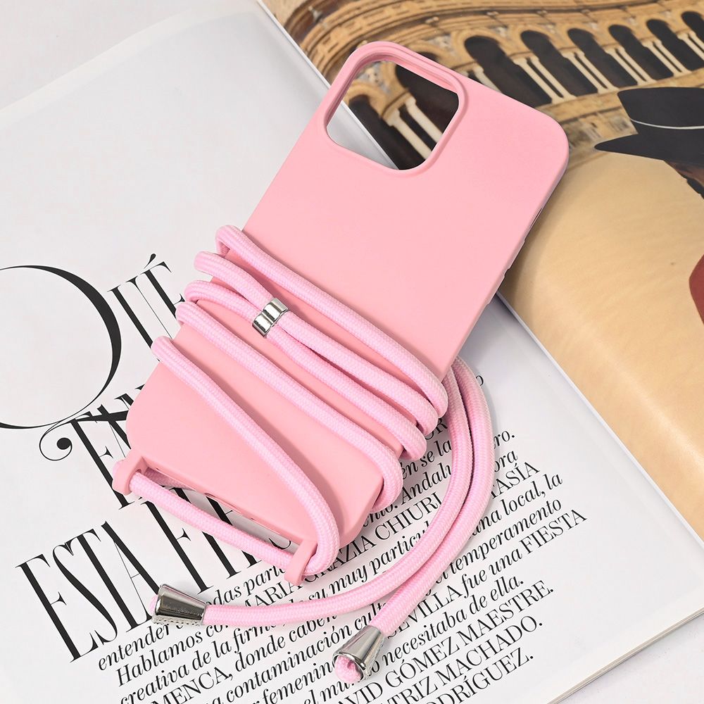 Maska za Apple iPhone 13 Pro Max — Crossbody, roze