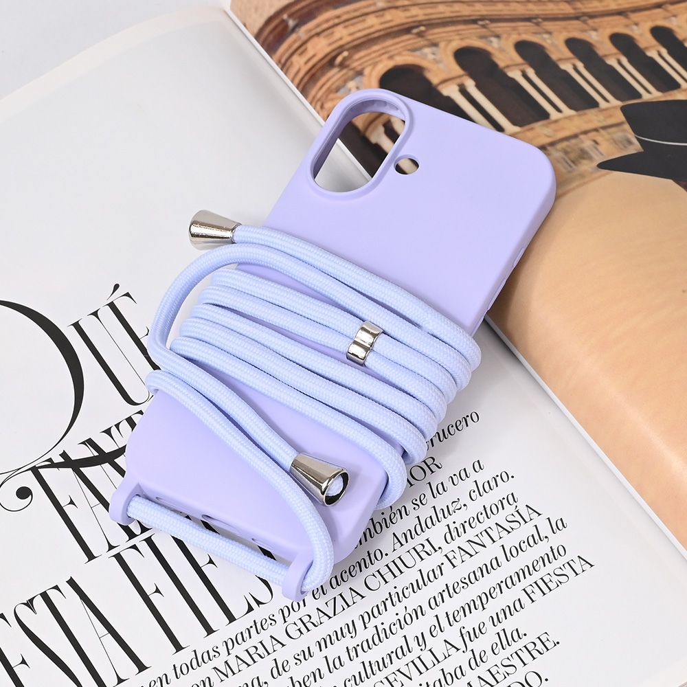 Maska za Apple iPhone 16 — Crossbody, ljubicasta