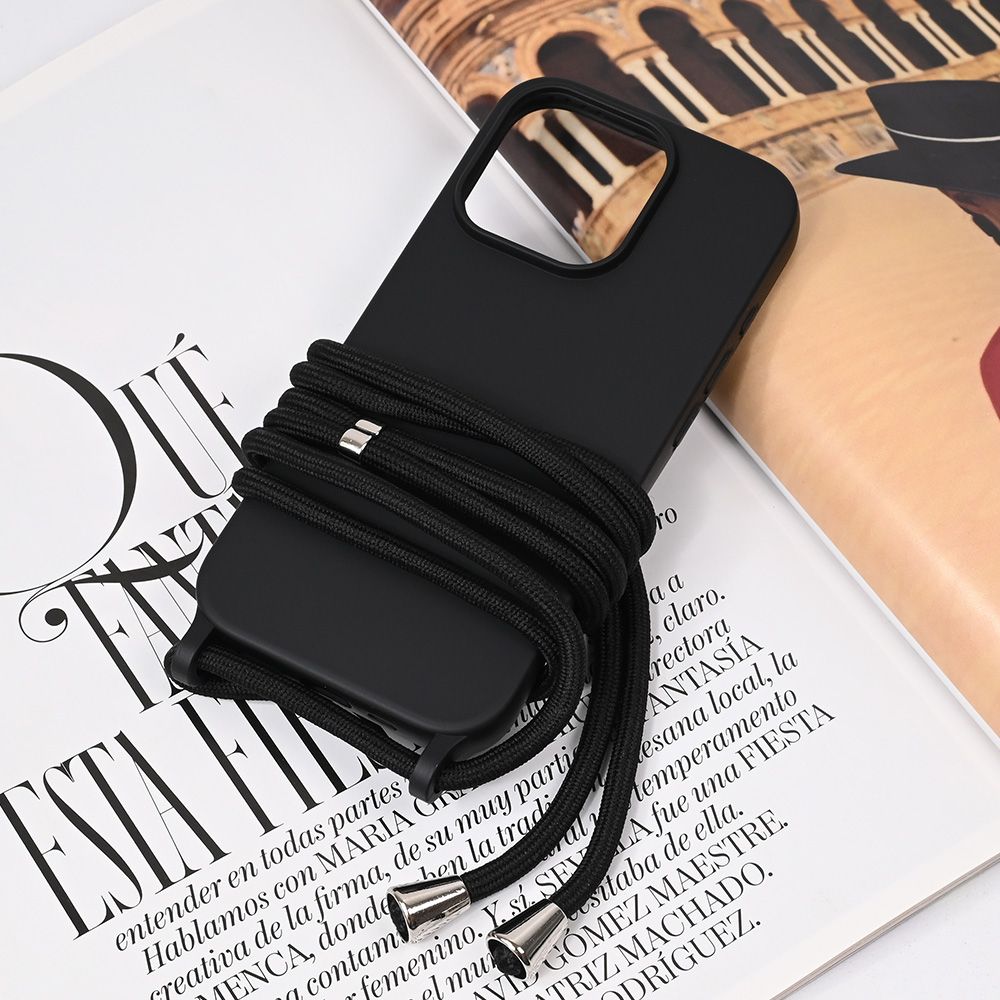 Maska za Apple iPhone 16 Pro — Crossbody, crna