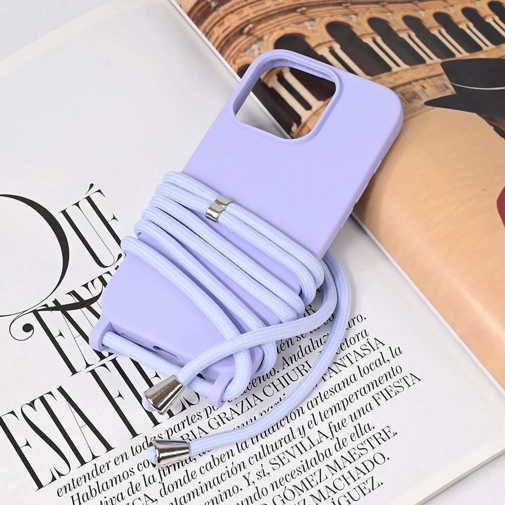 Maska za Apple iPhone 16 Pro — Crossbody, ljubicasta