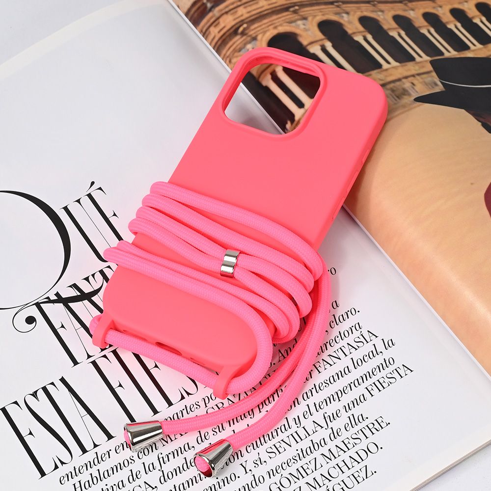 Maska za Apple iPhone 16 Pro — Crossbody, pink