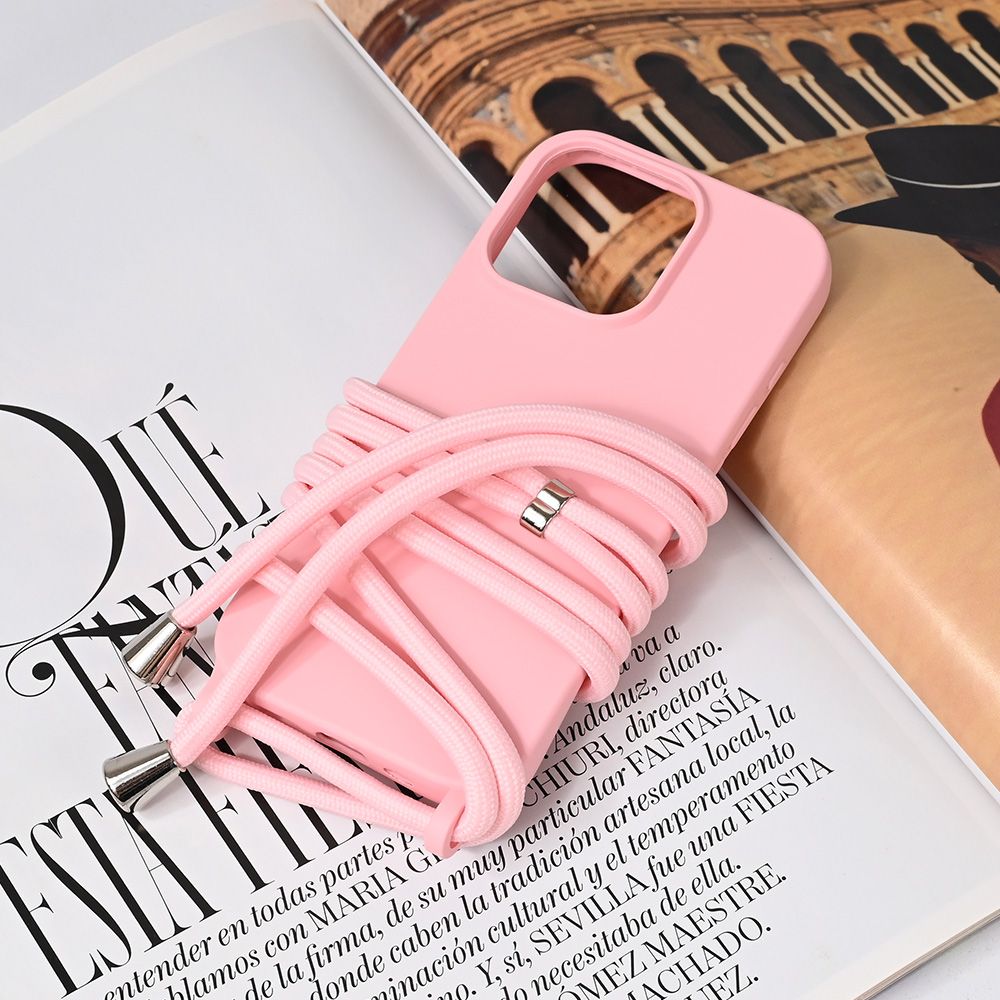 Maska za Apple iPhone 16 Pro — Crossbody, roze
