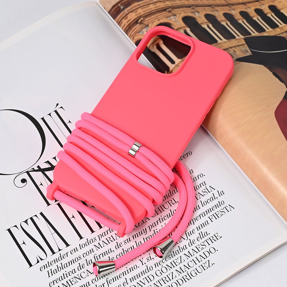 Maska za Apple iPhone 16 Pro Max — Crossbody, pink