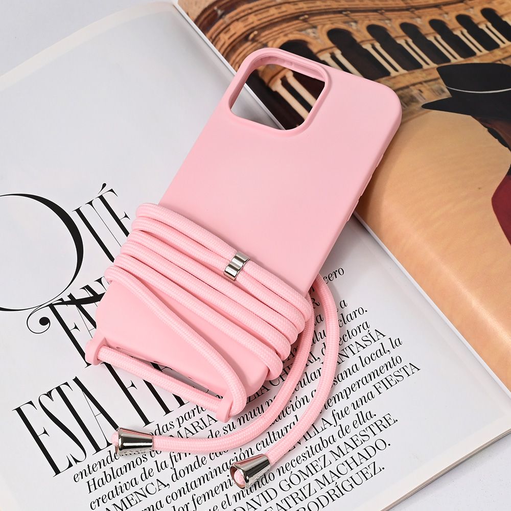 Maska za Apple iPhone 16 Pro Max — Crossbody, roze