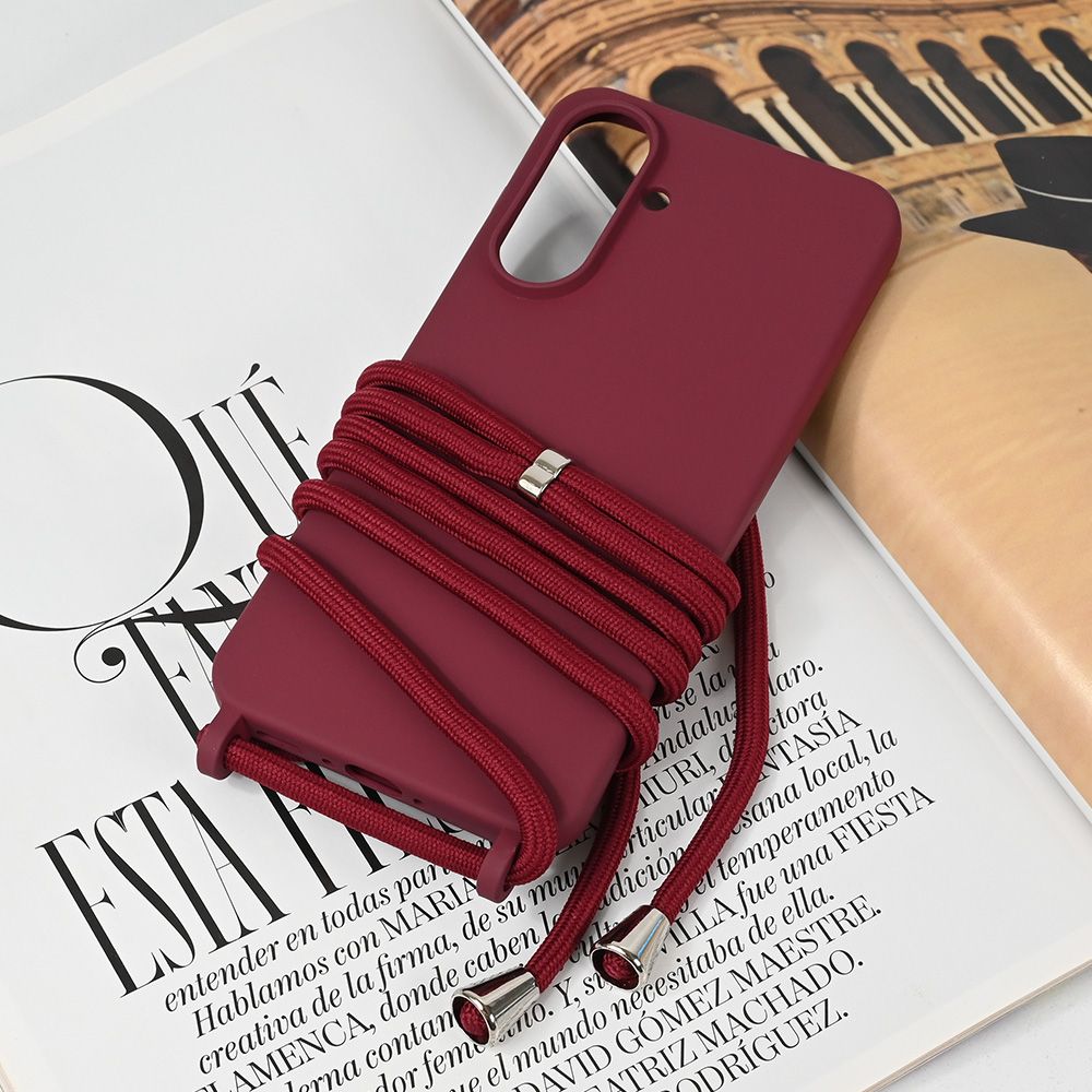 Maska za Samsung Galaxy A36 5G — Crossbody, bordo