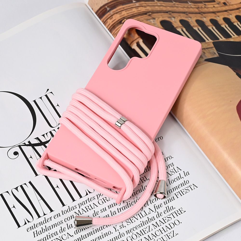 Maska za Samsung Galaxy S25 Ultra — Crossbody, roze