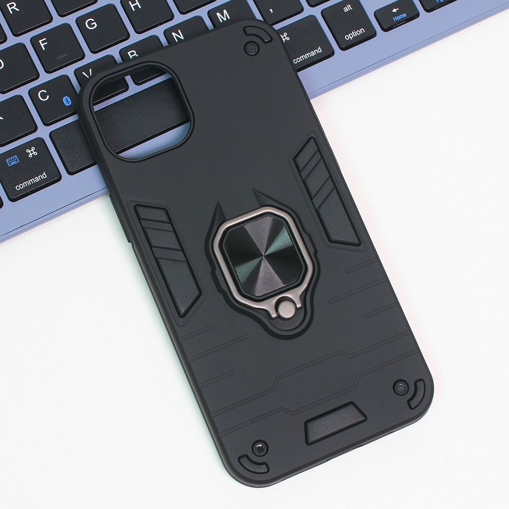 Maska za Apple iPhone 15 Plus — Cube Ring, crna