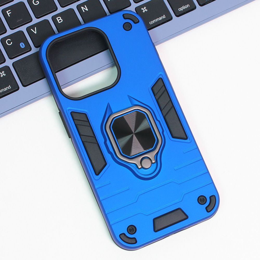 Maska za Apple iPhone 15 Pro — Cube Ring, plava