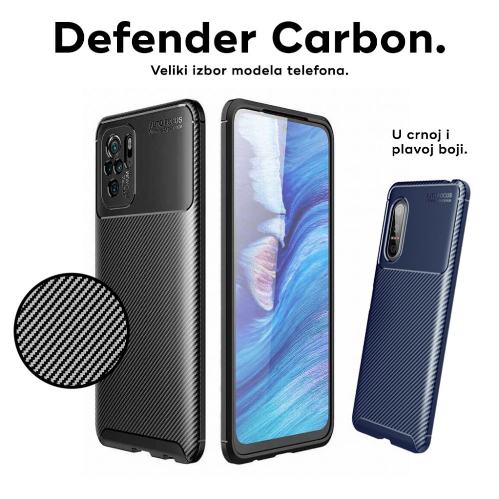 Maska za Samsung Galaxy S25 Plus — Defender Carbon, crna