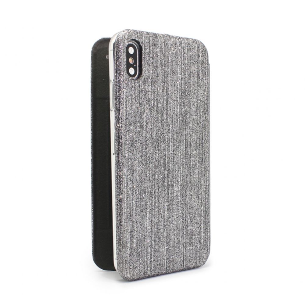 Maska za Apple iPhone XS Max — Flip Crystal, crna