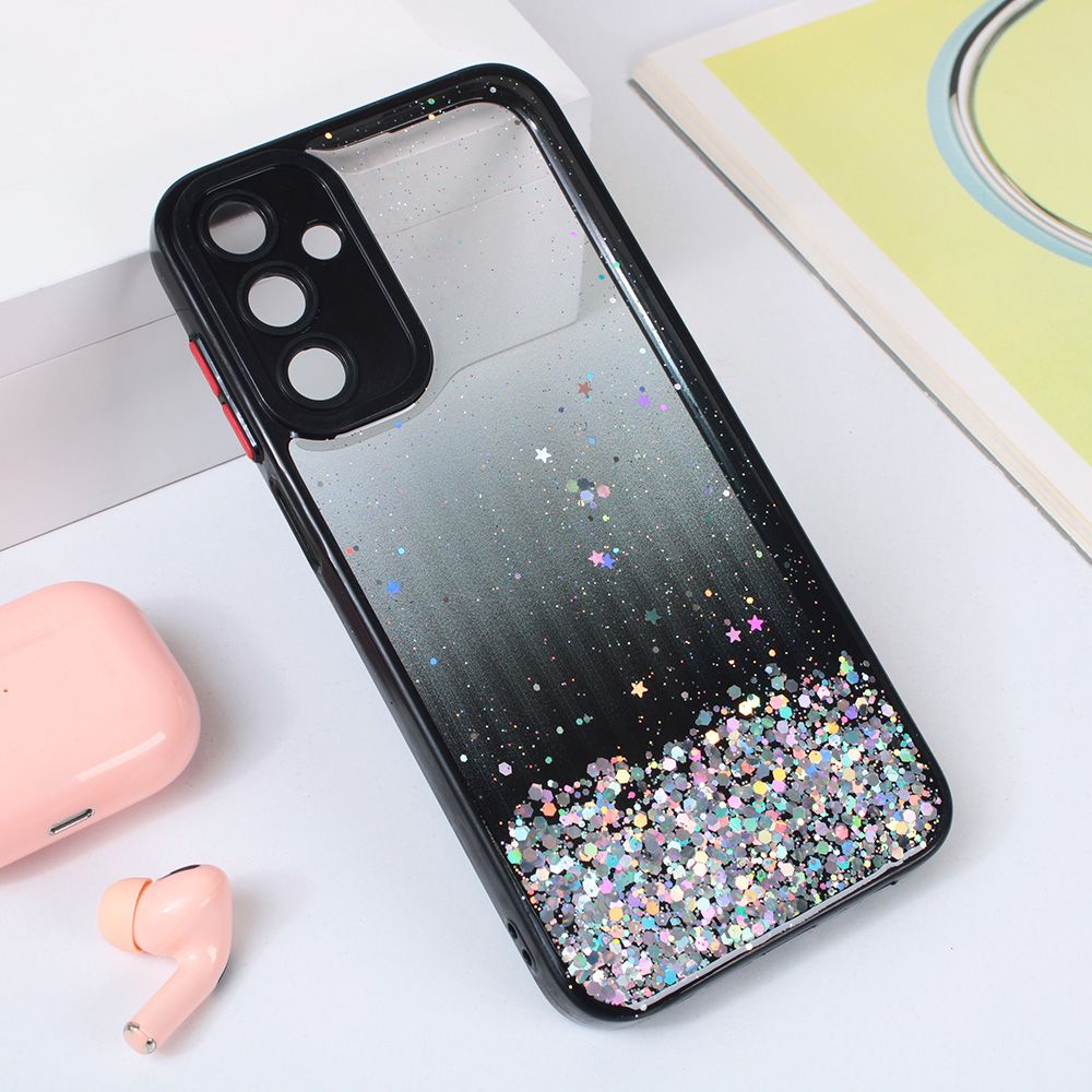 Maska za Samsung Galaxy A15 5G — Frame Glitter, crna