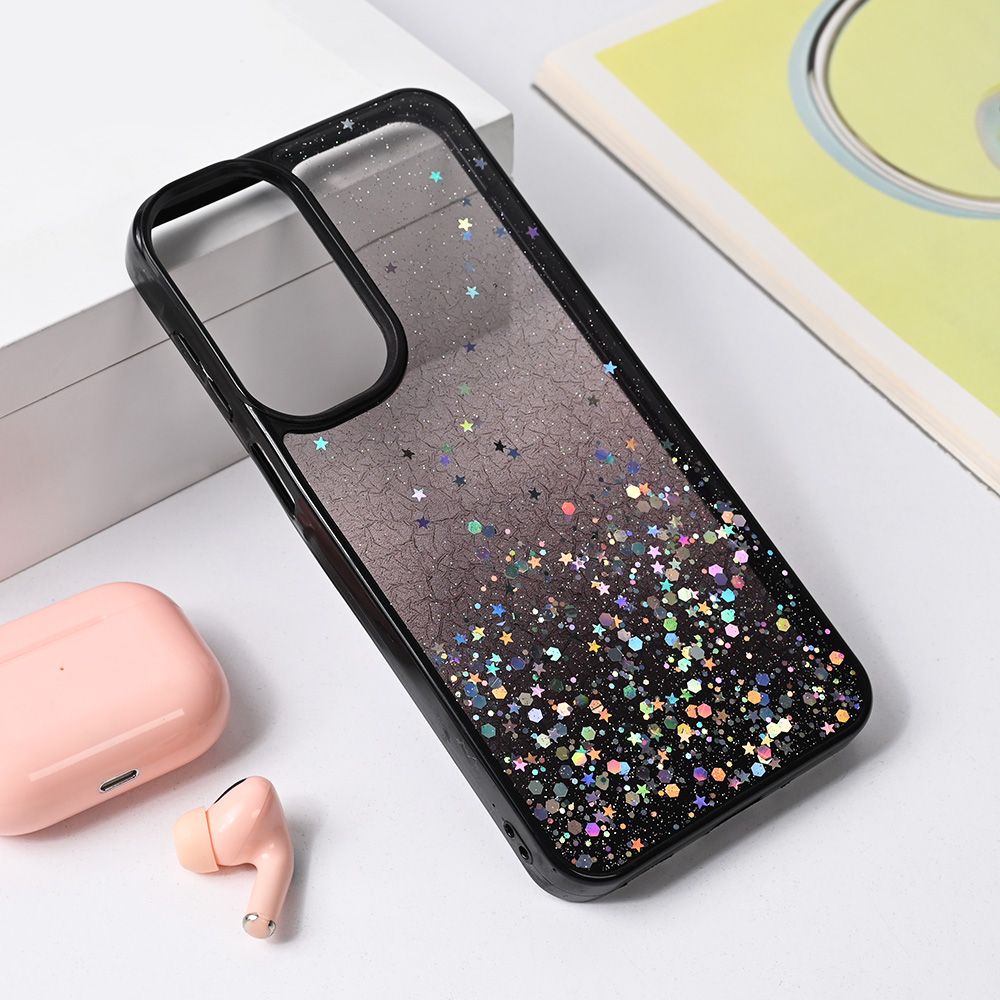 Maska za Samsung Galaxy A16 4G — Frame Glitter, crna