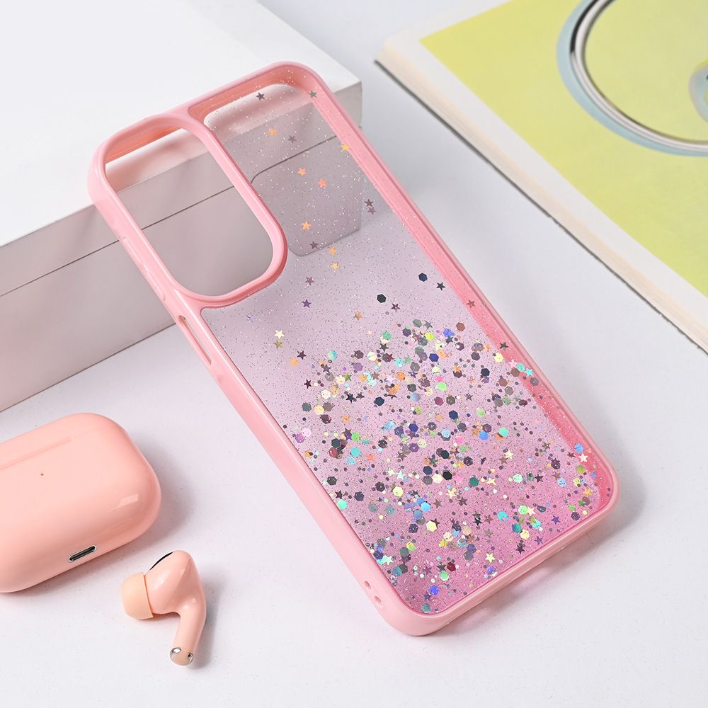Maska za Samsung Galaxy A16 4G — Frame Glitter, roze