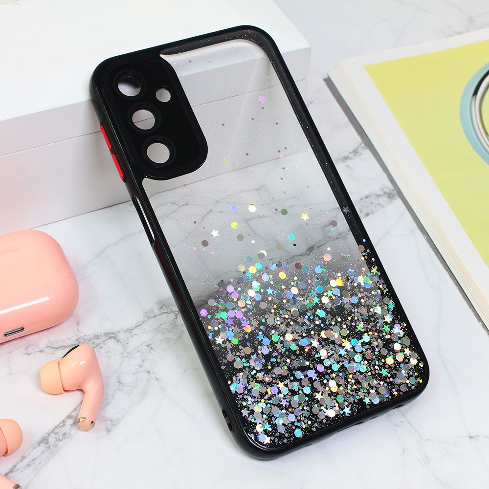 Maska za Samsung Galaxy A24 — Frame Glitter, crna