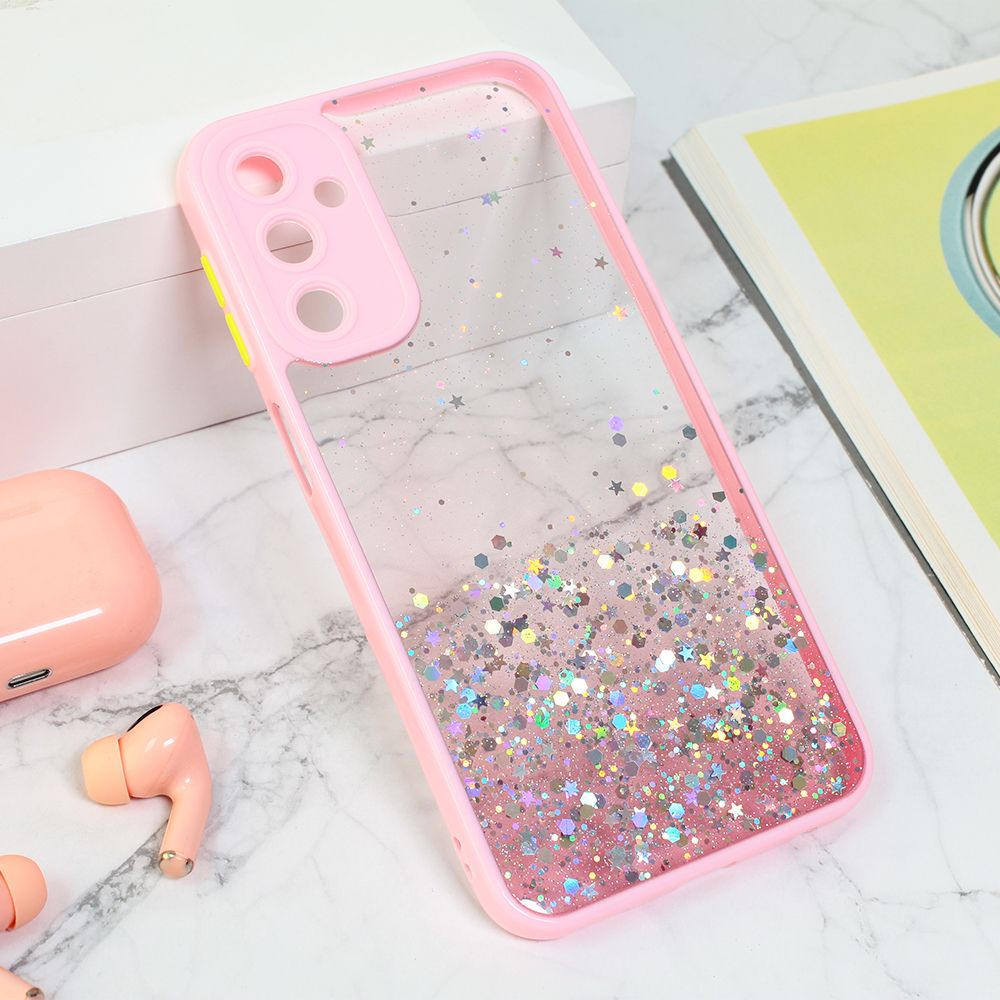 Maska za Samsung Galaxy A24 — Frame Glitter, roze